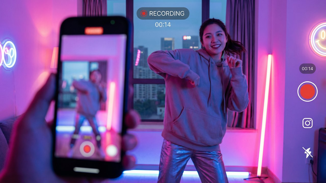 天台激战TikTok风格短视频教程